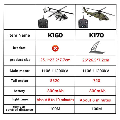 WLtoys K170 RC Helicopter  24G 6Axis Gyroscope 4CH Altitude Hold Remote Control Toy 3