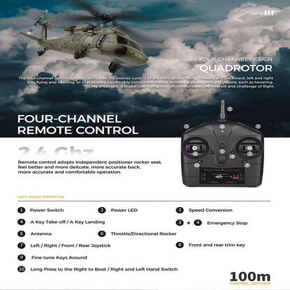 WLtoys K170 RC Helicopter  24G 6Axis Gyroscope 4CH Altitude Hold Remote Control Toy 4
