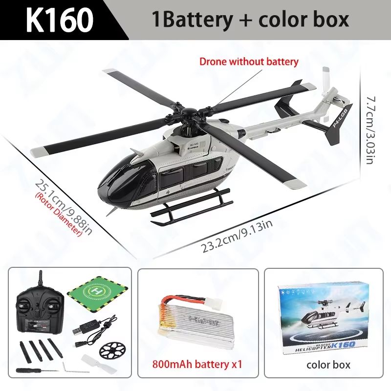 WLtoys K170 RC Helicopter  24G 6Axis Gyroscope 4CH Altitude Hold Remote Control Toy 7