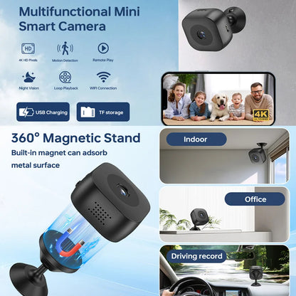 Small Cam, Mini Camera HD 1080P, Covert Video Recorder, High Definition WiFi Security Monitor, Full Color Night Vision