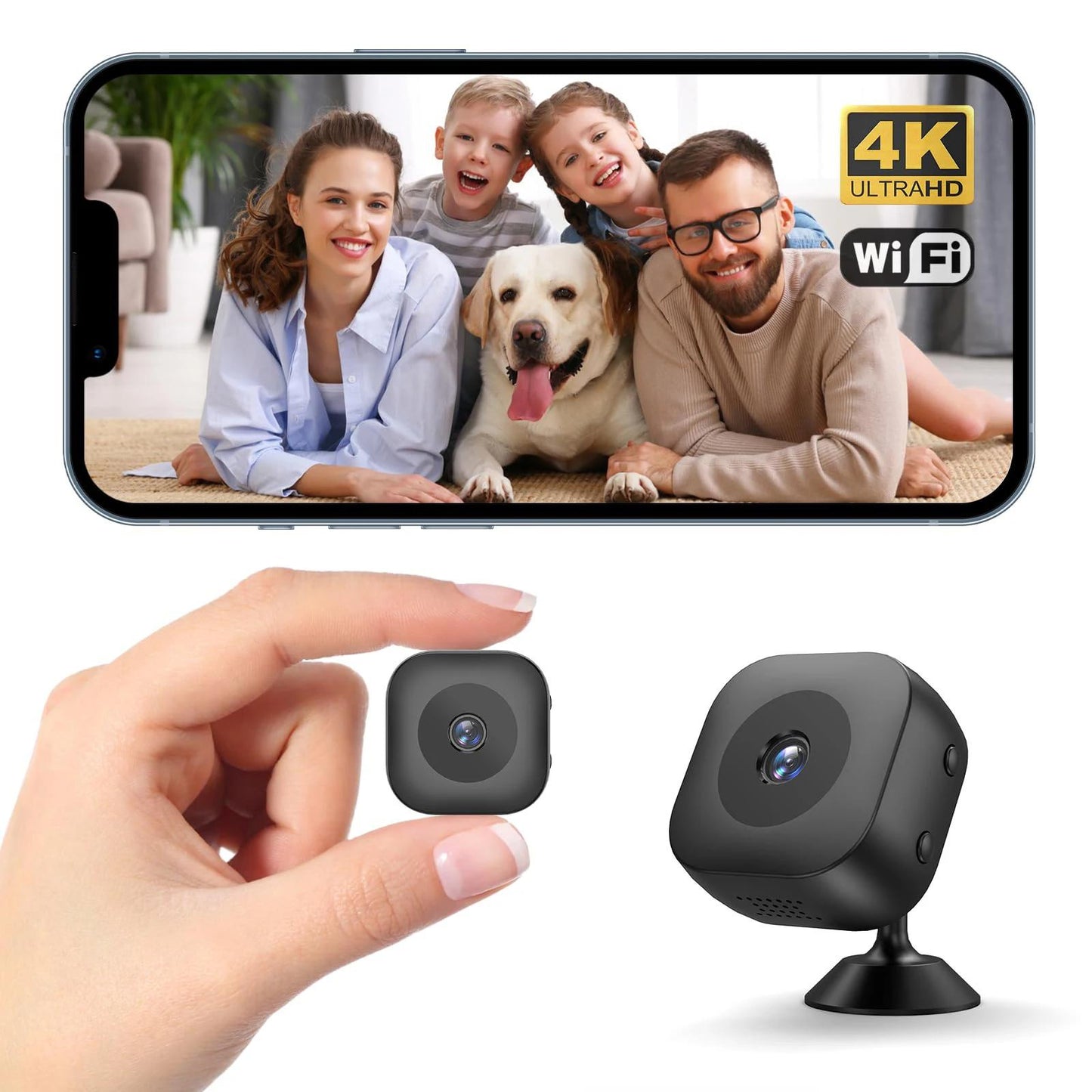 Small Cam, Mini Camera HD 1080P, Covert Video Recorder, High Definition WiFi Security Monitor, Full Color Night Vision