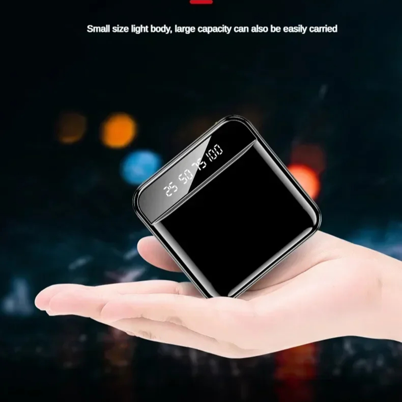 Mini Portable Power Bank Ultra Fast Charging External Battery With Flashlight For IPhone Xiaomi Sam 3
