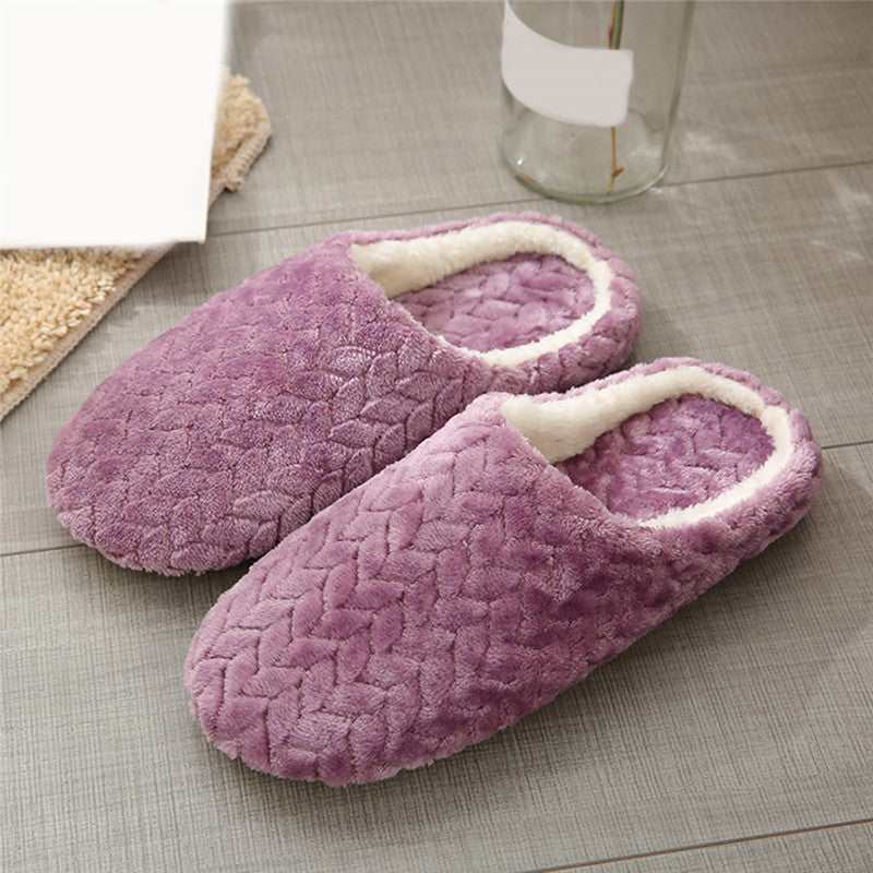 Cozy Indoor Cotton Slippers With Soft Sole Silent Faux Suede Design Anti Slip Unisex Home Shoes For 2