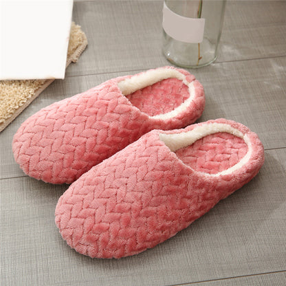 Cozy Indoor Cotton Slippers With Soft Sole Silent Faux Suede Design Anti Slip Unisex Home Shoes For 5