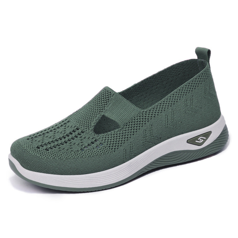 Casual Blue Mesh Womens Shoes Breathable  Comfortable Soft Sole Loafers For Mothers Perfect For Spr 4