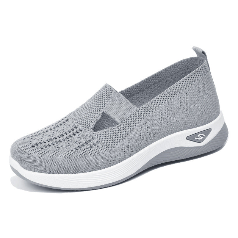 Casual Blue Mesh Womens Shoes Breathable  Comfortable Soft Sole Loafers For Mothers Perfect For Spr 5