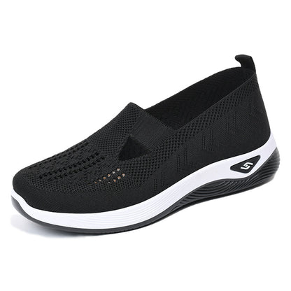 Casual Blue Mesh Womens Shoes Breathable  Comfortable Soft Sole Loafers For Mothers Perfect For Spr 7