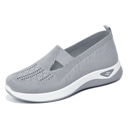 Casual Blue Mesh Womens Shoes Breathable  Comfortable Soft Sole Loafers For Mothers Perfect For Spr 11