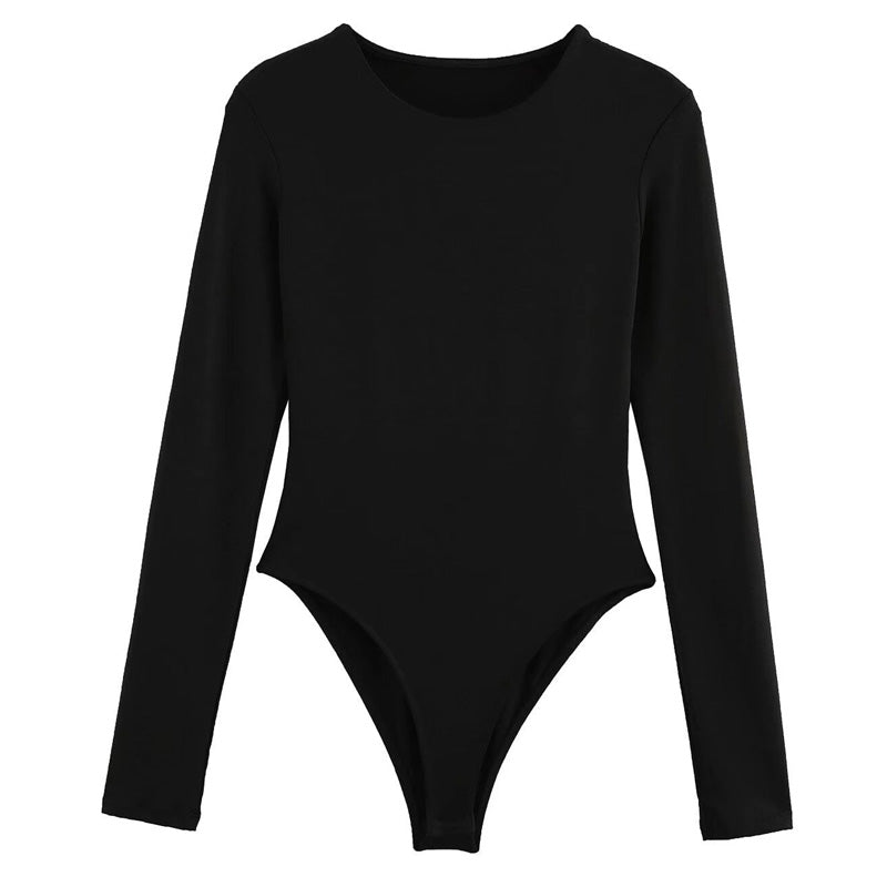 Brown Top Bodysuit Women Sexy Long Sleeve Body Black Spandex Bodysuit Resort Thongs Rave Oufit 5