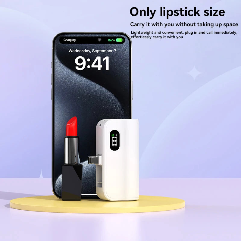 Portable Wireless Fast Charging Power Bank Mini Capsule External Battery High Capacity For IPhone H 3