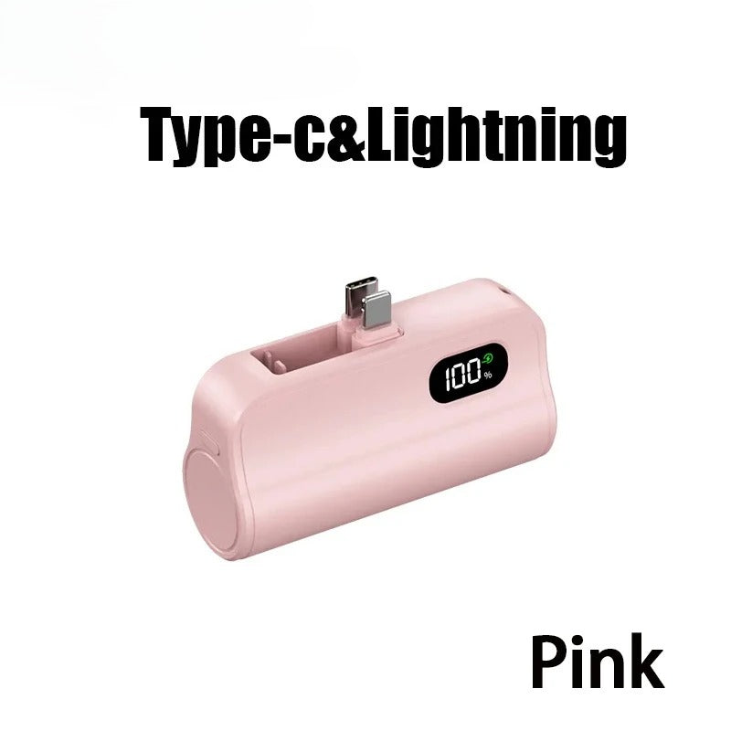 Portable Wireless Fast Charging Power Bank Mini Capsule External Battery High Capacity For IPhone H 6