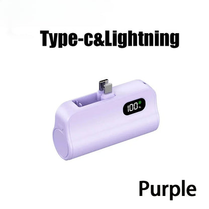 Portable Wireless Fast Charging Power Bank Mini Capsule External Battery High Capacity For IPhone H 7
