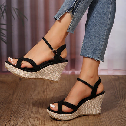 Summer Women Wedges Sandals, Comfortable Fashion Designer Sandals for Outdoor, Beach & Casual Wear