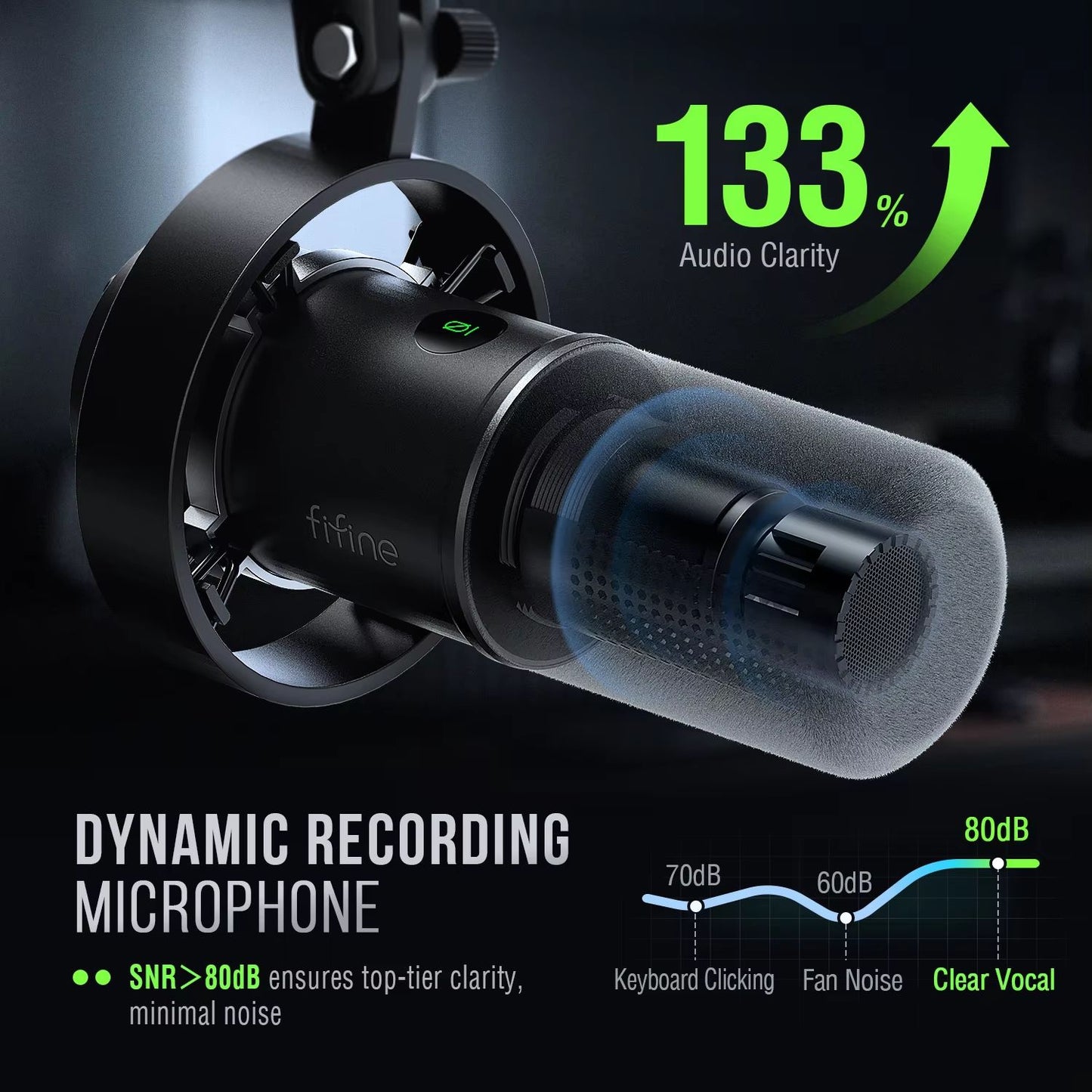 FIFINE K688 USBXLR Dynamic Microphone  StudioGrade Sound For Streaming Podcasting  Voice Recording 1