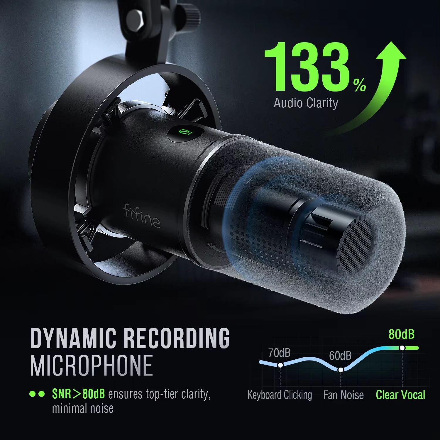 FIFINE K688 USBXLR Dynamic Microphone  StudioGrade Sound For Streaming Podcasting  Voice Recording 1