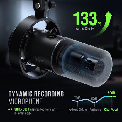 FIFINE K688 USBXLR Dynamic Microphone  StudioGrade Sound For Streaming Podcasting  Voice Recording 1