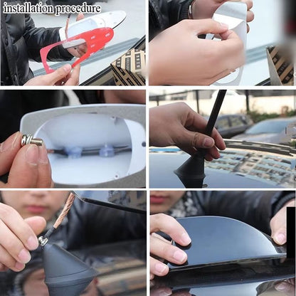 Universal Shark Fin Car Antenna  Sleek Roof Aerial For FMAM Signal Enhancement And Style 1