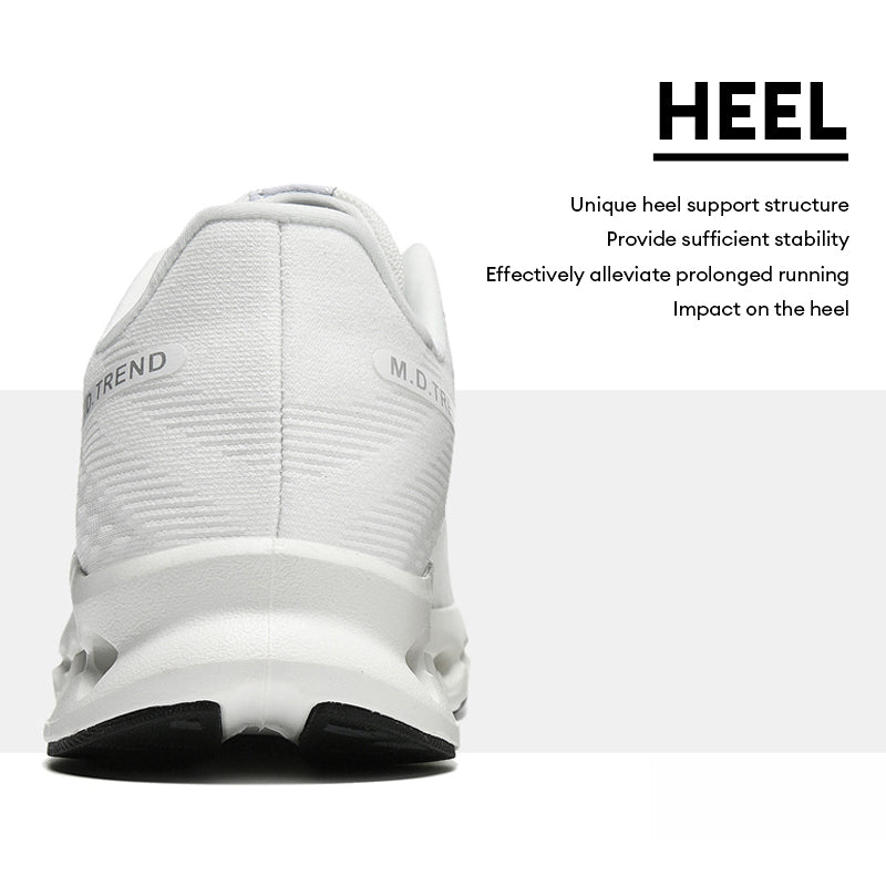 Lightweight Mens Cushioned Running Shoes With Energy Return  Arch Support Breathable Knit Shock Abs
