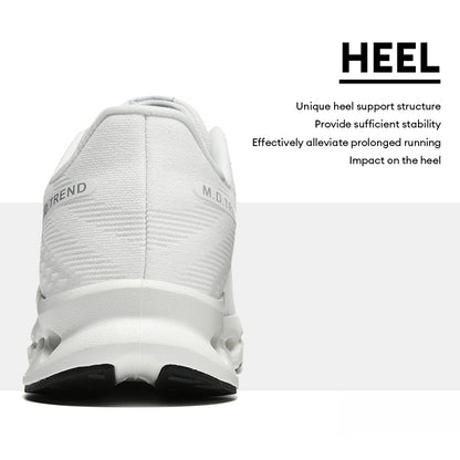 Lightweight Mens Cushioned Running Shoes With Energy Return  Arch Support Breathable Knit Shock Abs