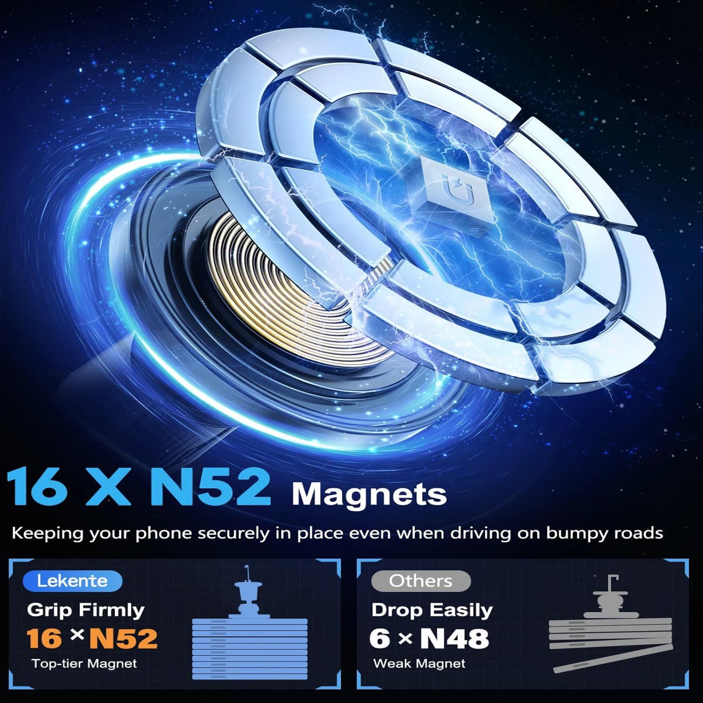 15W Wireless Car Charger Adapter Strong Magnetic Air Vent Phone Holder Fast Charging Mount For IPho 5