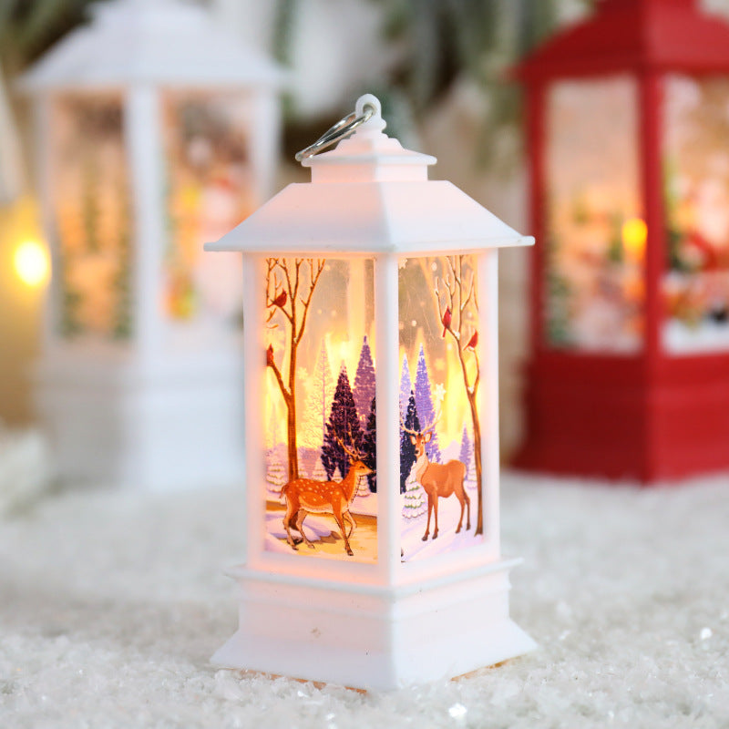 New Christmas Wind Lamp, Candle Table Lamp, Small Night Lamp, Elderly Snowman Christmas Decoration, Desktop Decor Light