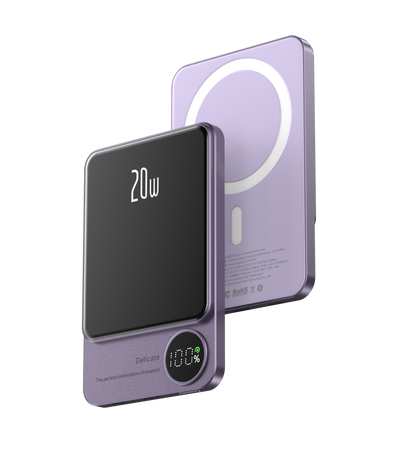 Magnetic Alloy Power Bank Wireless Fast Charging Battery Pack For IPhone Magsafe Backup Powerbank 6