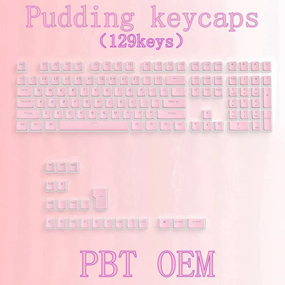 129Keys Keyboard Keycap OEM Profile PBT Material Key Cap For Mx Hot Swap Mechanical Keyboard Switch 6