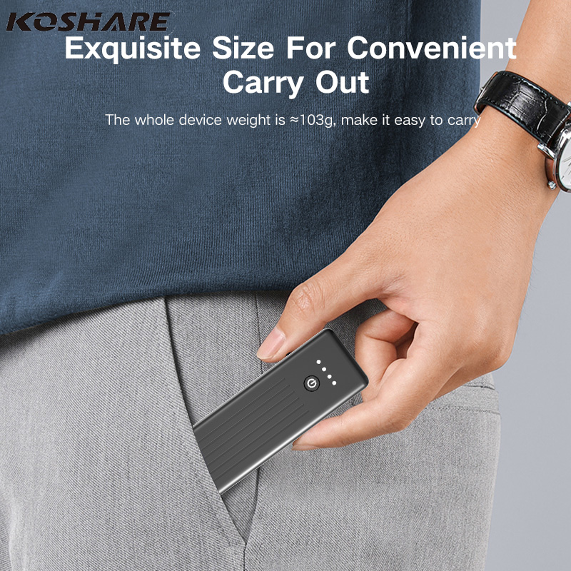 Compact 5000mAh Power Bank, LED Digital Display Charger, Small Portable Battery Pack for iPhone, Huawei, Xiaomi