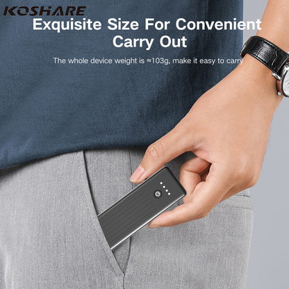 Compact 5000mAh Power Bank, LED Digital Display Charger, Small Portable Battery Pack for iPhone, Huawei, Xiaomi