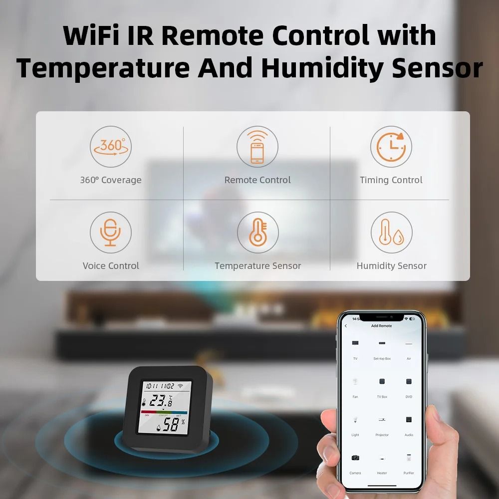 Tuya Smart IR Remote With Temp Humidity Sensor Universal Controller 1