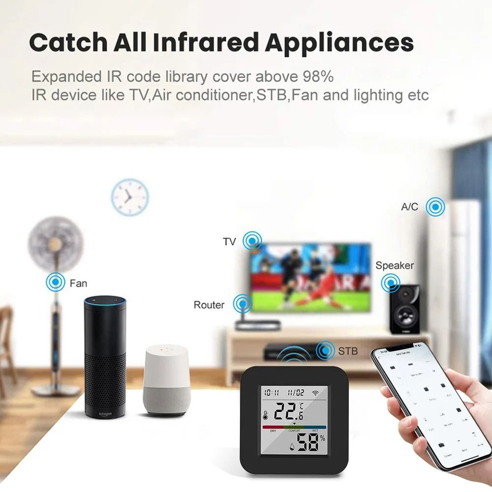 Tuya Smart IR Remote With Temp Humidity Sensor Universal Controller 2