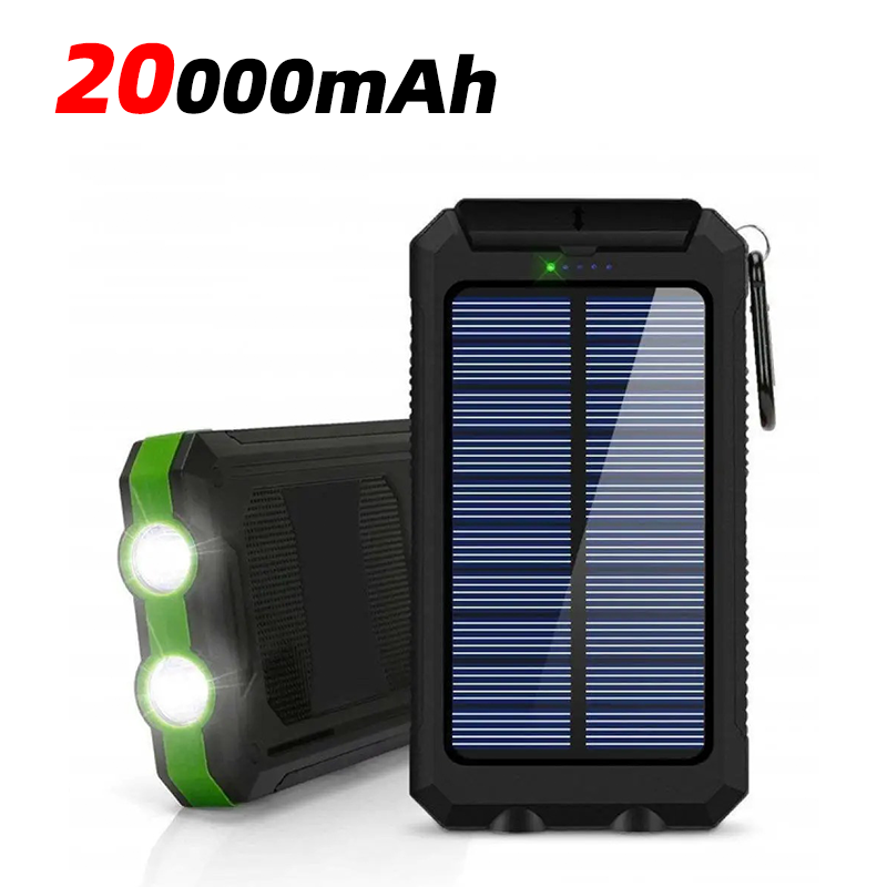 Outdoor Waterproof Solar Power Bank Two Way Fast Charging Power Bank Flashlight Portable Charger Fo 10