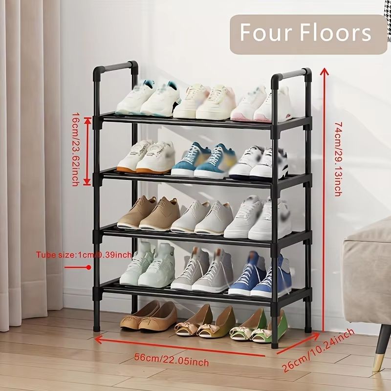 MultiTier Metal Shoe Rack Organizer  Stackable SpaceSaving Storage For Closet Bedroom And Entryway 4