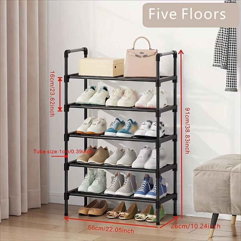 MultiTier Metal Shoe Rack Organizer  Stackable SpaceSaving Storage For Closet Bedroom And Entryway 5