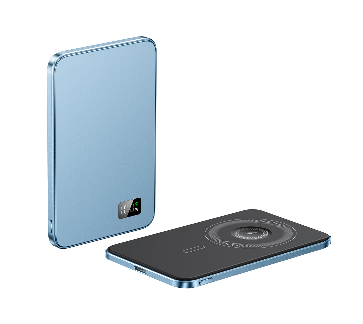 Magnetic Power Bank Wireless Fast Charger For Magsafe, Slim Alloy Backup Battery For iPhone and iWatch