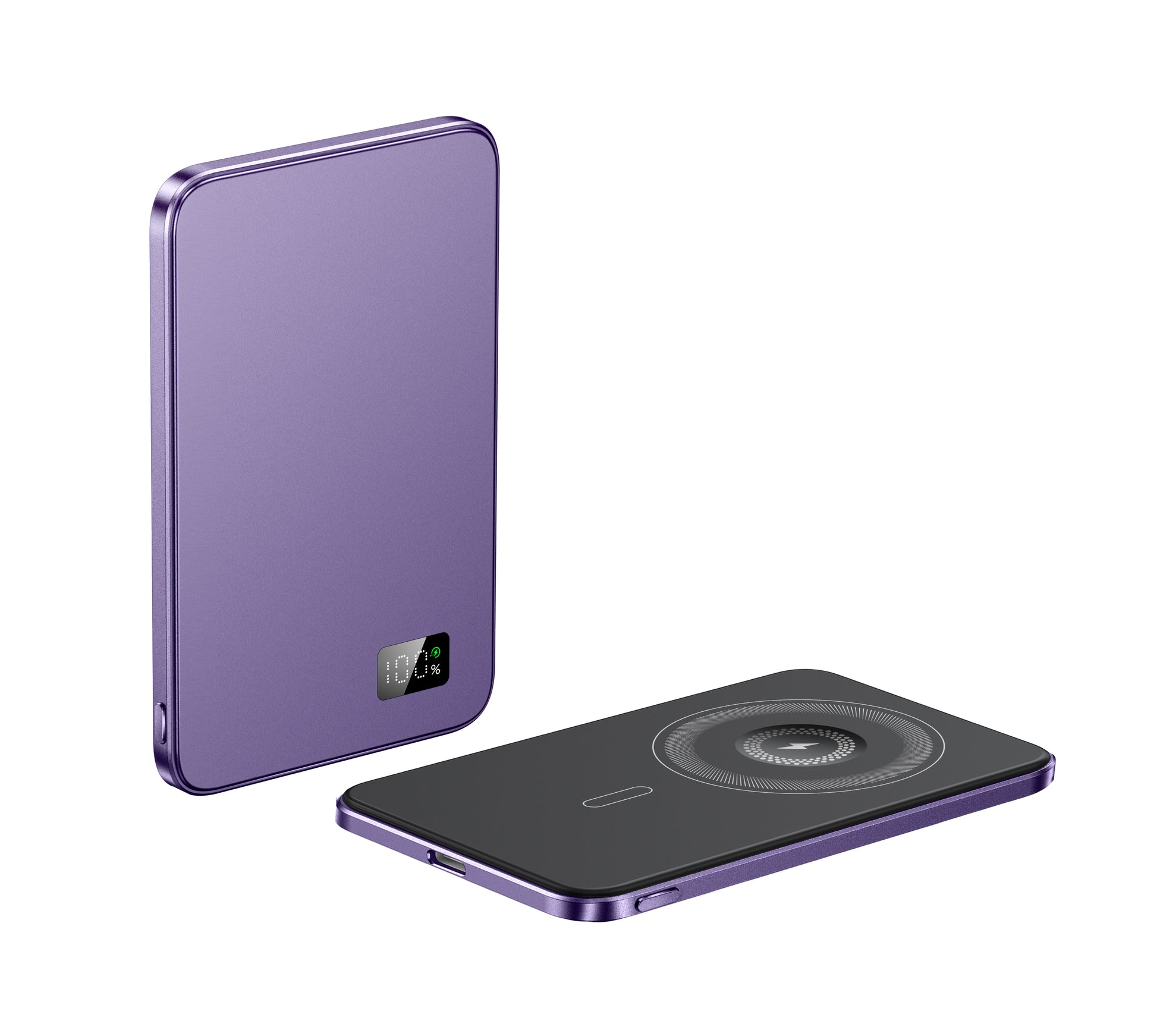 Magnetic Power Bank Wireless Fast Charger For Magsafe, Slim Alloy Backup Battery For iPhone and iWatch