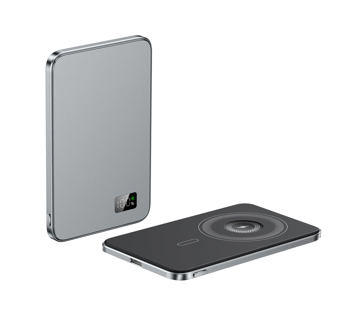 Magnetic Power Bank Wireless Fast Charger For Magsafe, Slim Alloy Backup Battery For iPhone and iWatch