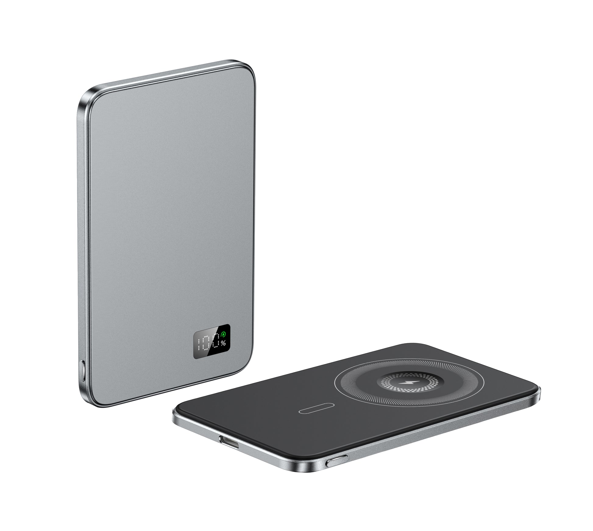 Magnetic Power Bank Wireless Fast Charger For Magsafe, Slim Alloy Backup Battery For iPhone and iWatch