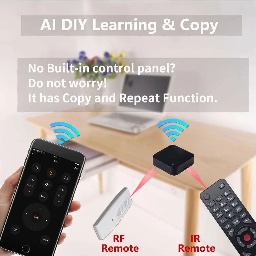 Tuya WiFi RF IR Remote Control 433MHz 315MHz Smart Home Universal Remote 4