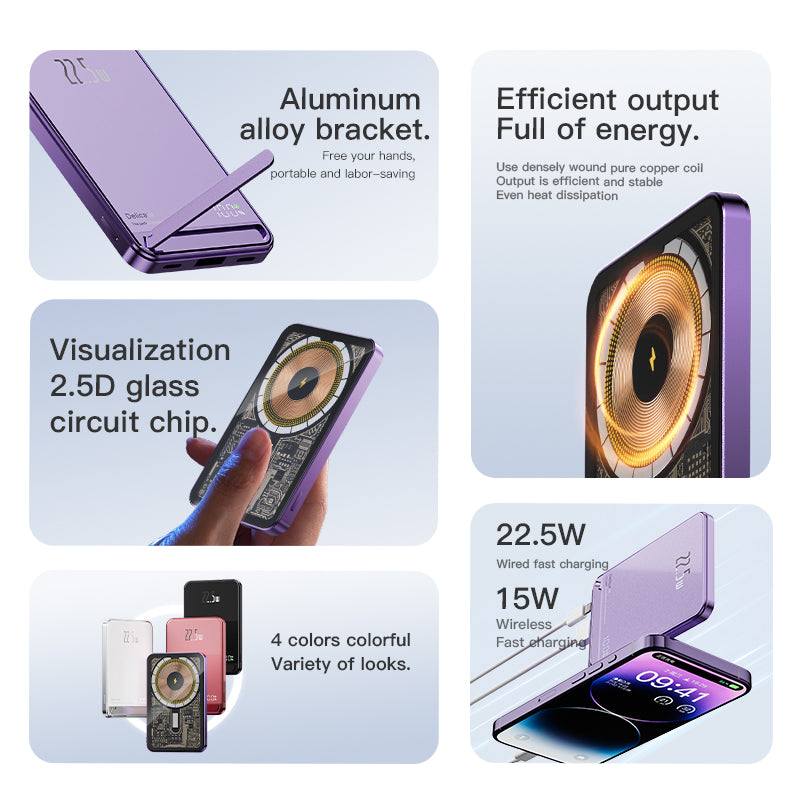 Backup Battery Macsafe Powerbank, Magnetic Wireless Phone Charger, New High Quality Aluminum Alloy Power Banks