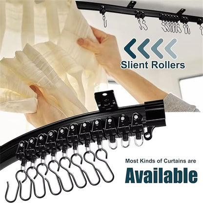 Flexible Bendable Curtain Track System  HeavyDuty Ceiling Or Wall Mount Curved Rail For RVs And Roo 2