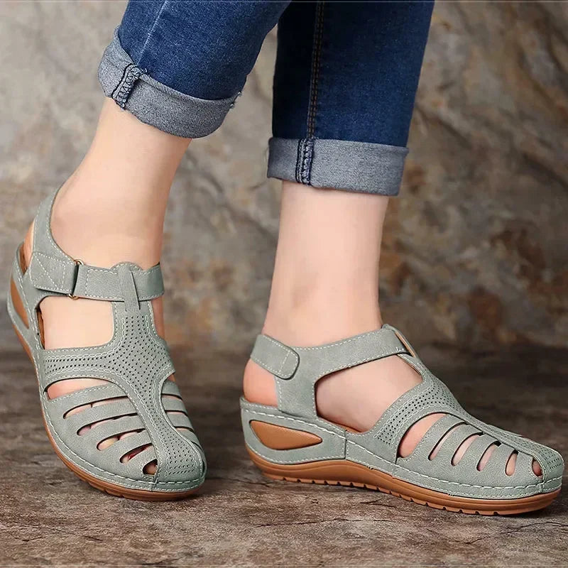 Premium Orthopedic Women Sandals Summer Bunion Corrector Wedge Shoes Stylish Vulcanized Heels For E 2