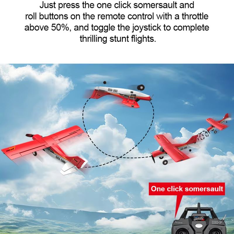 M7 QIDI560D RC Airplane  510mm Wingspan Stunt Plane With 6Axis Gyro  WindResistant Flight Control 3