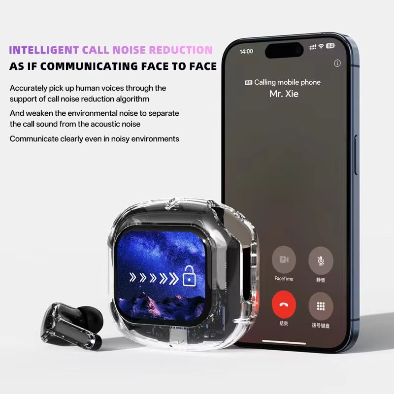 Smart Translation Touch Bluetooth Headphones  Wireless HiFi Earbuds With RealTime Voice Translation 4