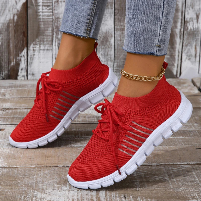 Lightweight Summer Mesh Casual Shoes Breathable LaceUp SlipOn Sports Sneakers For Womens Everyday W 8