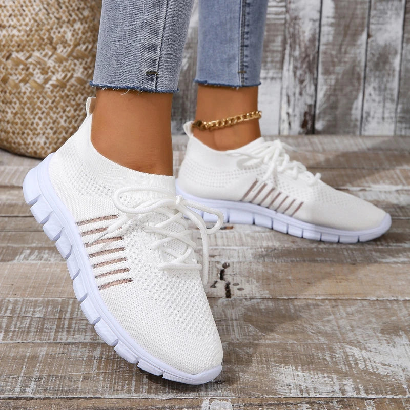 Lightweight Summer Mesh Casual Shoes Breathable LaceUp SlipOn Sports Sneakers For Womens Everyday W 1
