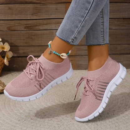 Lightweight Summer Mesh Casual Shoes Breathable LaceUp SlipOn Sports Sneakers For Womens Everyday W 10