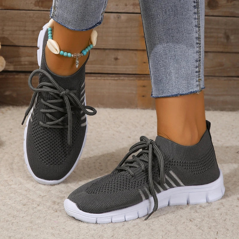 Lightweight Summer Mesh Casual Shoes Breathable LaceUp SlipOn Sports Sneakers For Womens Everyday W 15