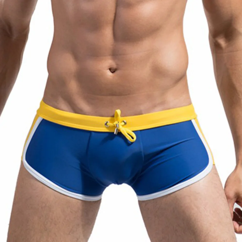 Breathable Fabric Double Insured Swimsuit Pants Pleated Elastic Waist Trunks For Men And Women 6