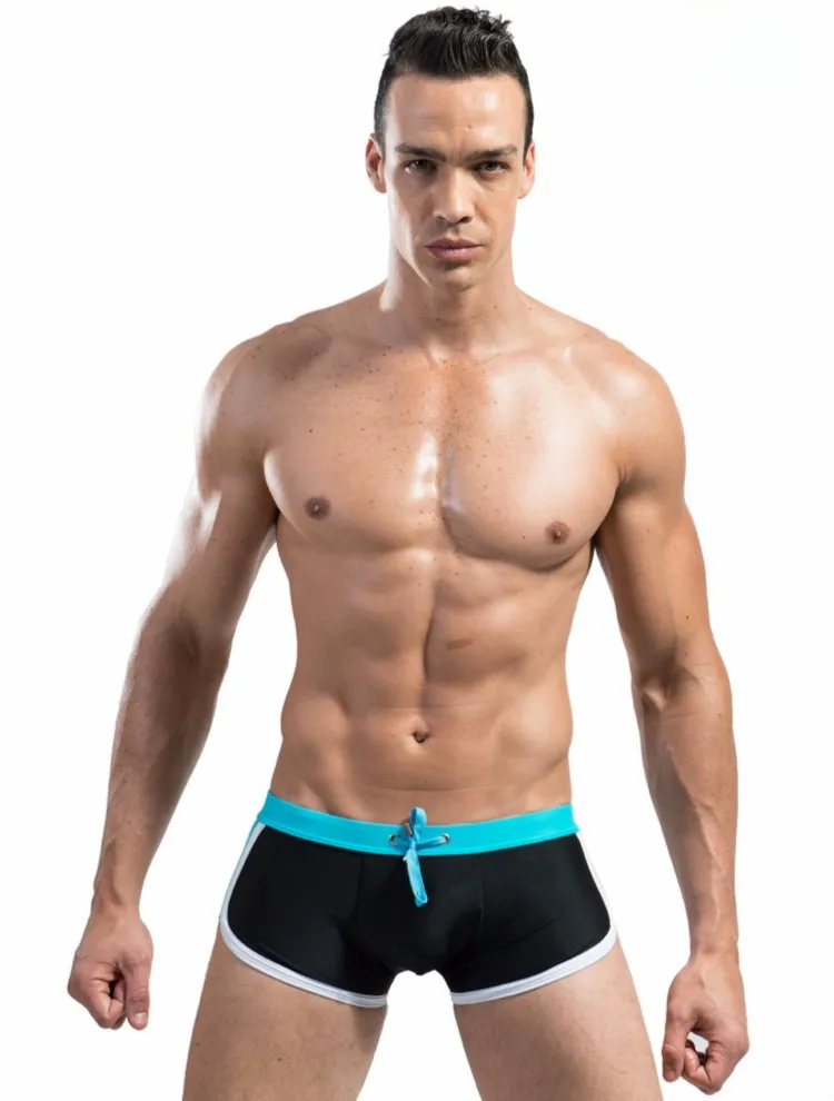 Breathable Fabric Double Insured Swimsuit Pants Pleated Elastic Waist Trunks For Men And Women 4